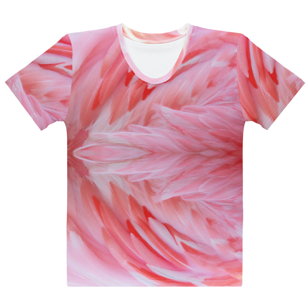 Flamingo Feathered Women's T-shirt - Once Upon a Find Couture 