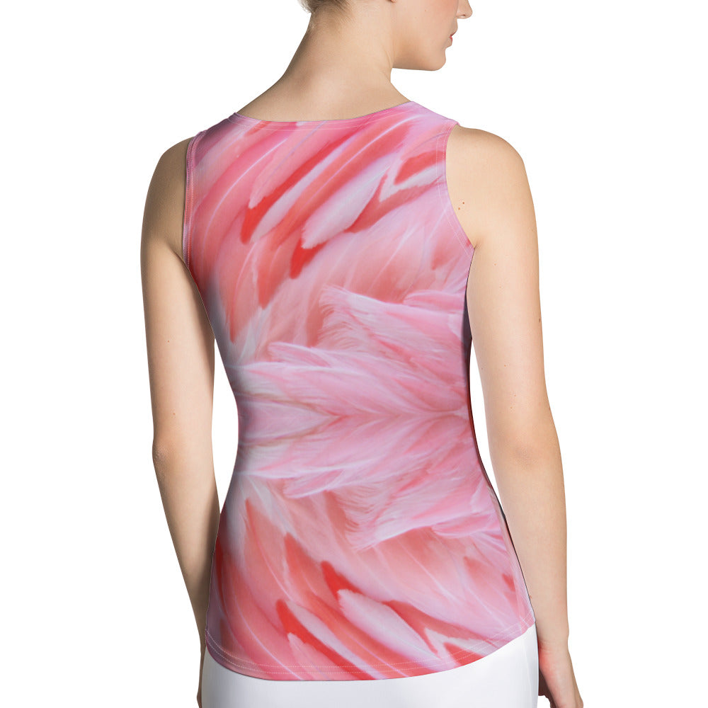 Flamingo Feathered Tank Top - Once Upon a Find Couture 