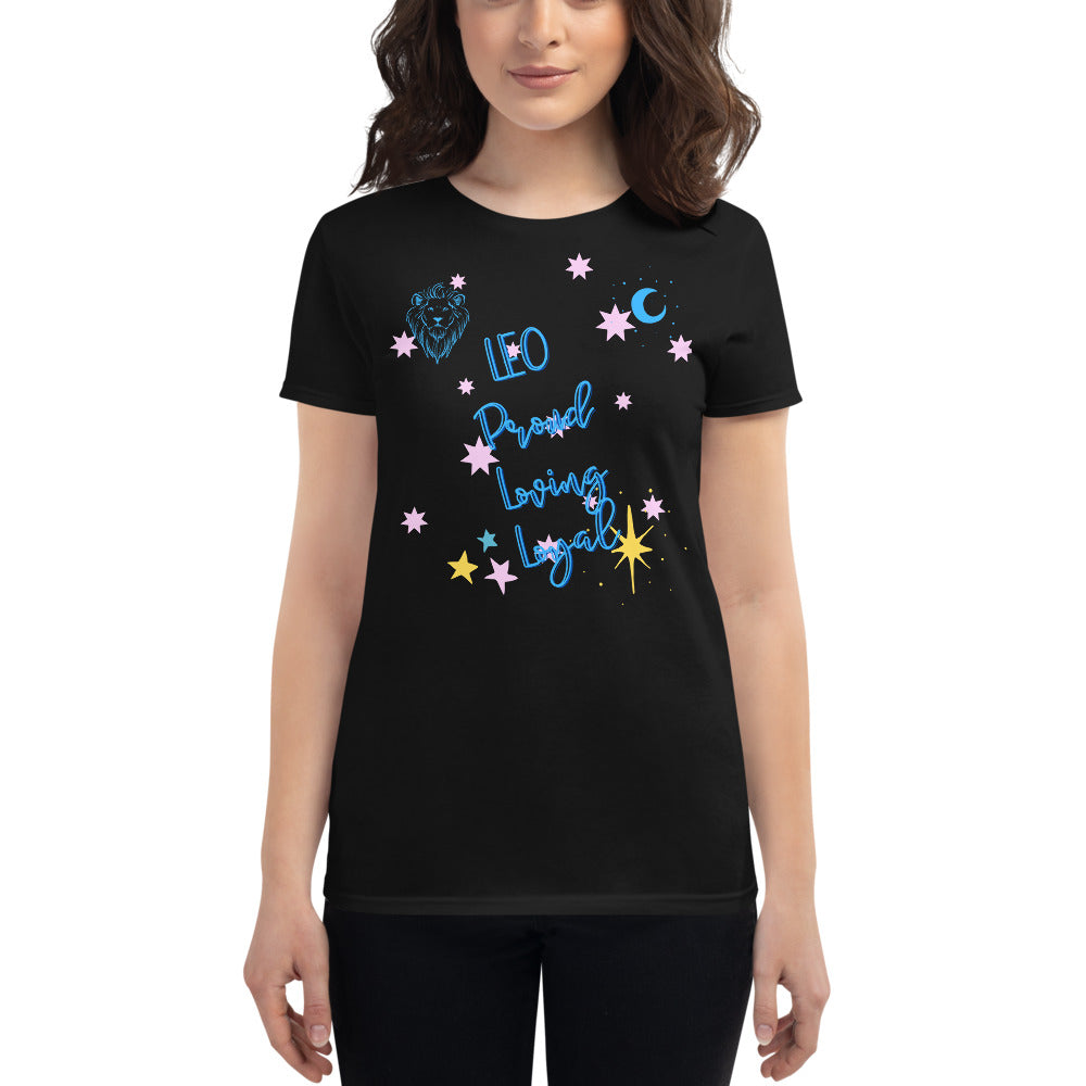 Leo Zodiac Women's short sleeve t-shirt - Once Upon a Find Couture 