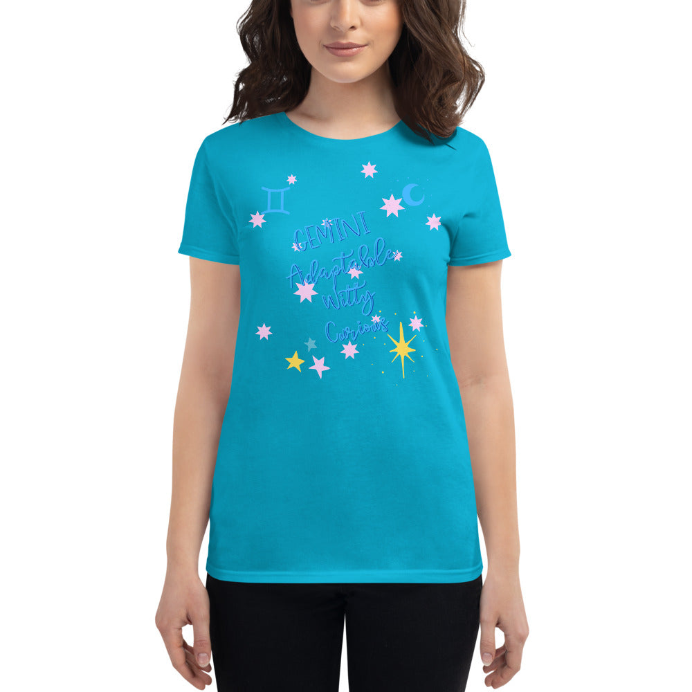 Gemini Zodiac Women's short sleeve t-shirt - Once Upon a Find Couture 