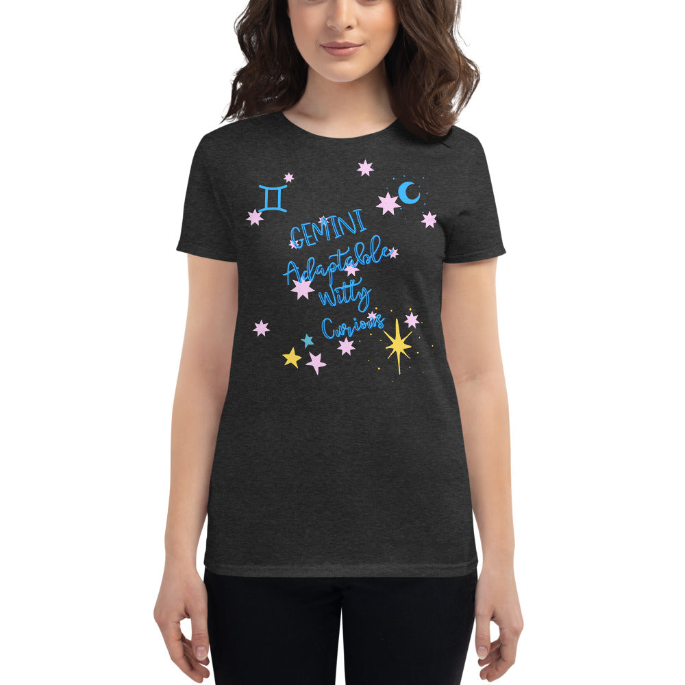 Gemini Zodiac Women's short sleeve t-shirt - Once Upon a Find Couture 